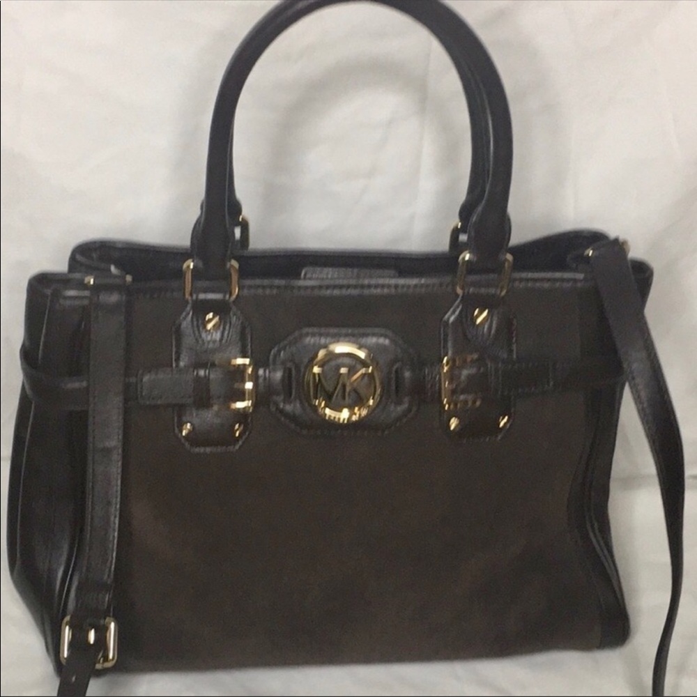 MICHAEL KORS HUDSON IN RICH EXPRESSO BROWN/GOLD